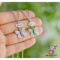 Кулон для двоих друзей "Best Buds. Полевые бабочки. Цена за набор